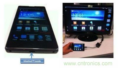 SlimPort支持新一代智能機和平板電腦連接至任何高清顯示設(shè)備，并兼容MyDP標準