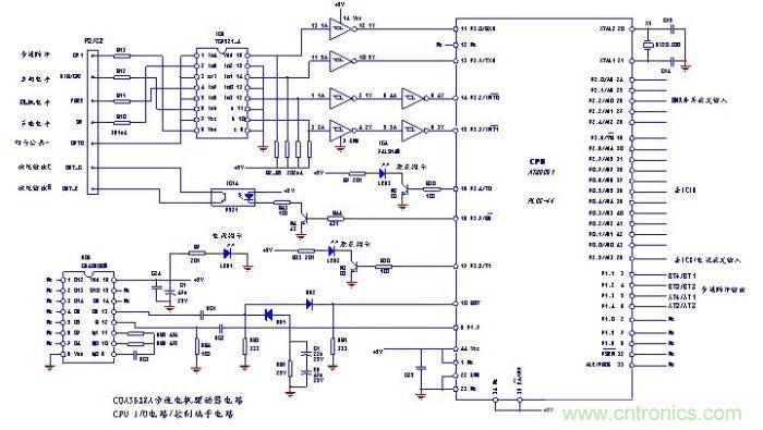 圖4：CPU（單片機）電路和控制端子內(nèi)電路圖