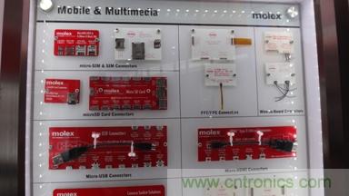 Molex MicroSIM、MicroSD、MicroUSB和MicroHDMI連接器