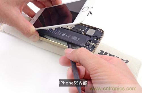 土豪金iPhone 5S拆解：內(nèi)部結(jié)構(gòu)升級(jí)，維修難度增加