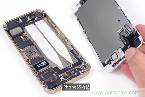 土豪金iPhone 5S拆解：內(nèi)部結(jié)構(gòu)升級(jí)，維修難度增加