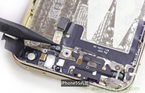 土豪金iPhone 5S拆解：內(nèi)部結(jié)構(gòu)升級(jí)，維修難度增加