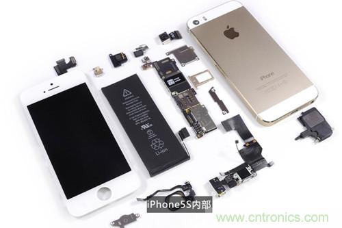 土豪金iPhone 5S拆解：內(nèi)部結(jié)構(gòu)升級(jí)，維修難度增加