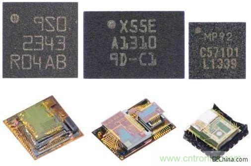 來自三家不同供應商的9軸MEMS傳感器尺寸、內(nèi)部結(jié)構(gòu)都大不相同