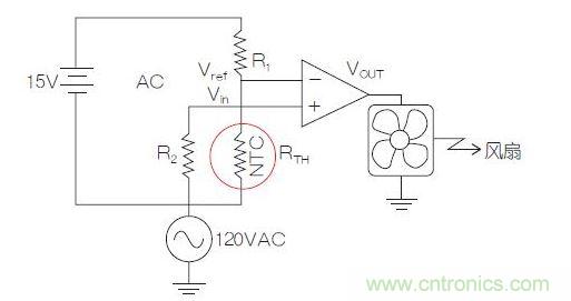 測溫電橋電路。