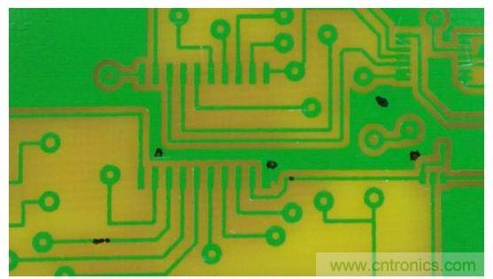 蝕刻板。注意記號筆墨水仍然非常完整