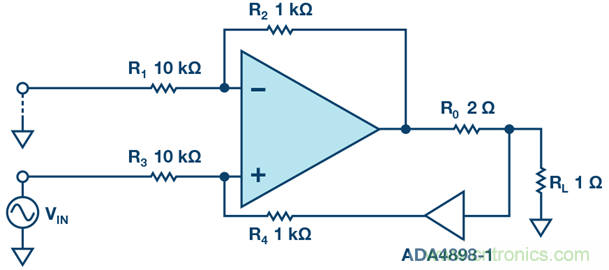 高精度、快速建立的大電流源