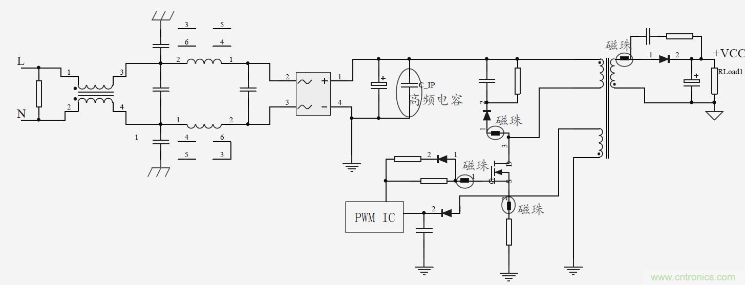 如何改善開(kāi)關(guān)電源電路的EMI特性？