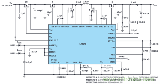 為汽車電子系統(tǒng)提供供電和保護(hù)，無(wú)開(kāi)關(guān)噪聲，效率高達(dá)99.9%