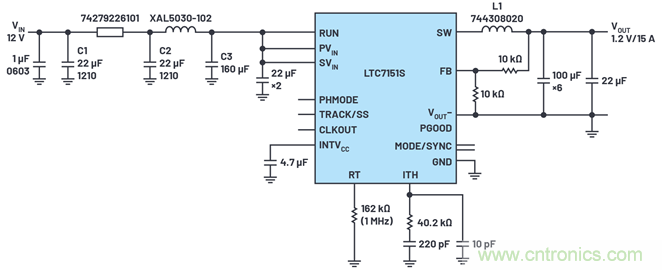 使用高效率、高頻率、低EMI DC/DC轉(zhuǎn)換器降低對陶瓷電容的電源要求