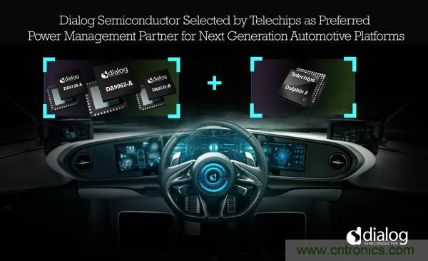 Dialog成為Telechips優(yōu)選電源管理合作伙伴，助力下一代汽車平臺