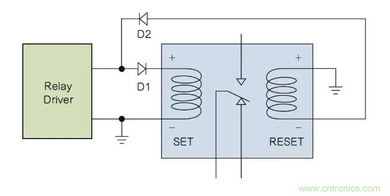 如何利用二極管電路實(shí)現(xiàn)雙線圈鎖存繼電器？