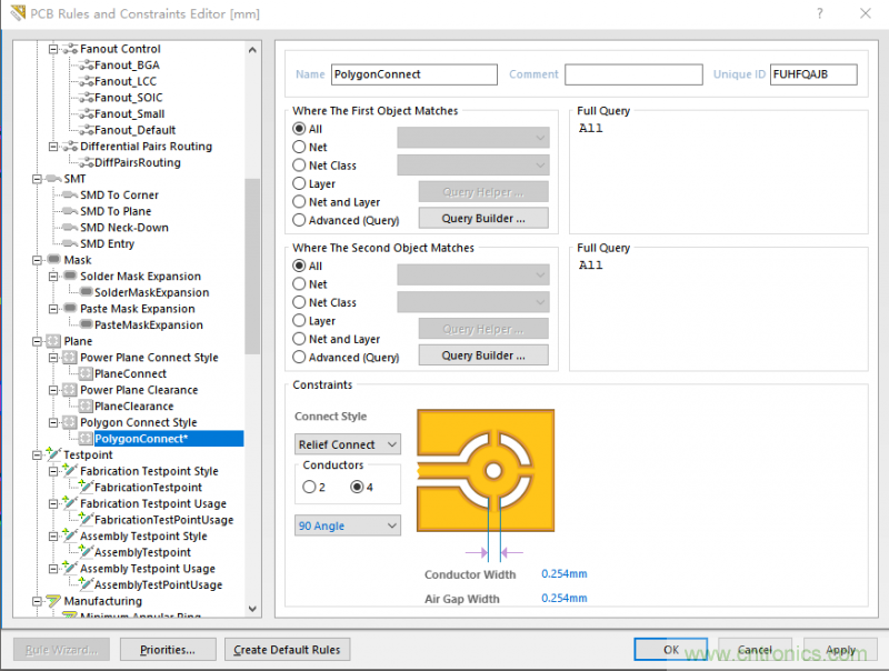 如何引腳接地十字焊盤(pán)，過(guò)孔完全接地?
