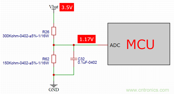 電池電壓偵測電路&ldquo;踩坑&rdquo;：分壓電阻的精度竟然是5%，不是1%