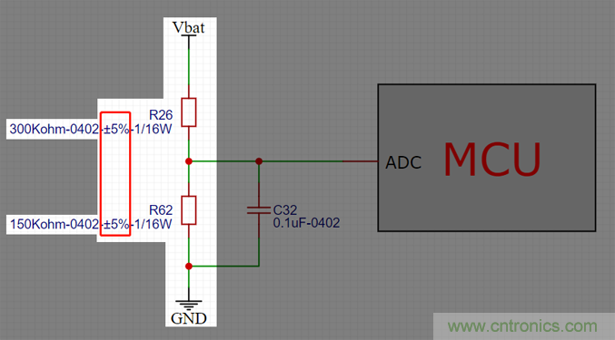 電池電壓偵測電路&ldquo;踩坑&rdquo;：分壓電阻的精度竟然是5%，不是1%