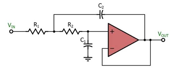 電感器輸出，運(yùn)算放大器輸入：二階有源濾波器簡(jiǎn)介