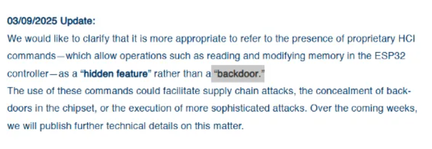 樂鑫ESP32系列芯片被曝存在“后門”？官方緊急回應